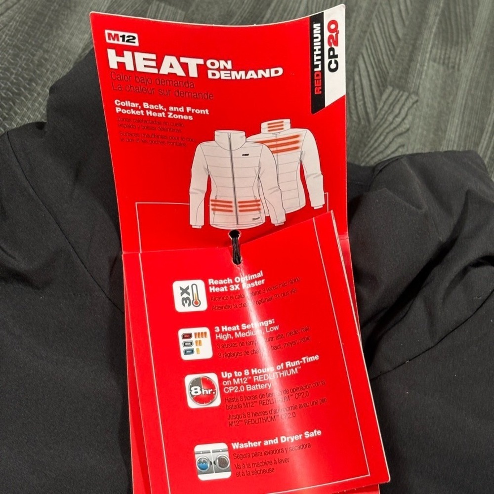 Milwaukee M12 Heated Gear Jacket Womens 2XL Black Softshell 232B-20XL NEW - Picture 12 of 16